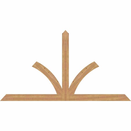 Ekena Millwork Richland Timber Gable Bracket, Western Red Cedar, 108"W x 58"H x 1 1/2"D x 5 1/2"F, 13/12 Pitch GBW108X58X0206RIC00SWR